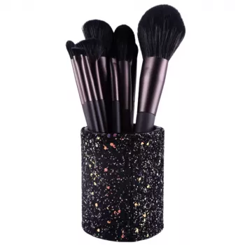 LEAN Container Cup For Brushes And Accessories Glitter Black