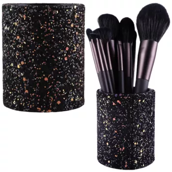 LEAN Container Cup For Brushes And Accessories Glitter Black