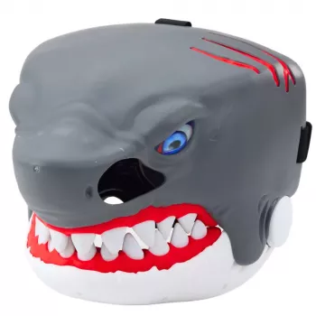LEAN TOYS Shark Mask Opening Mouth Lights Sounds Adjustable Strap