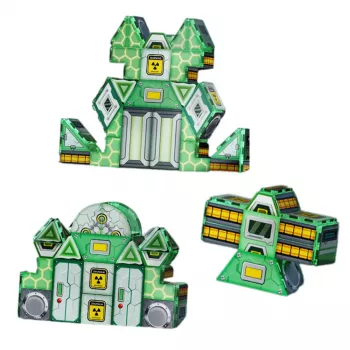LEAN TOYS Magnetiniai blokeliai Kosminė stotis 4D 172vnt
