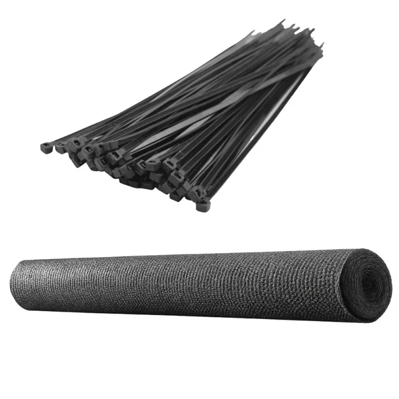 LEAN Šešėlinis tinklas tvorai Fence Masking juodas 1,5M 25M 70g/m²