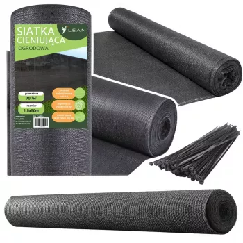 LEAN Šešėliavimo Tinklas Tvorai Maskuoti Pilkas 1.5M 50M 70g/m²