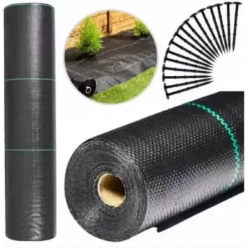 LEAN Black Agrotextile 100 cm x 50 m UV 70 g Anti-weed Agrotextile + Anchors