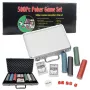 LEAN TOYS Profesionalus pokerio rinkinys 500 vnt. aliumininiame dėkle