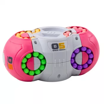 LEAN TOYS Logic Game Puzzle Ufo Magic Rotating Capsule Pink