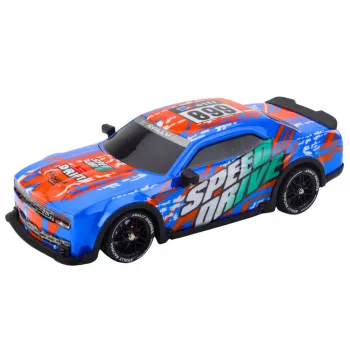 LEAN TOYS RC Sports Car with Illuminated Drift Body, Blue