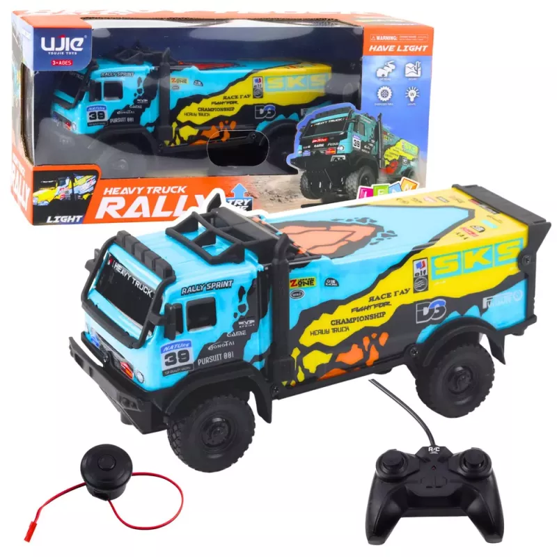 LEAN TOYS nuotolinio valdymo sunkvežimis RC su garsais mėlynas