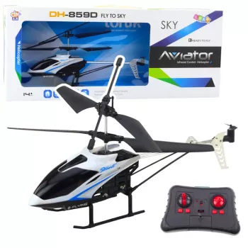 LEAN TOYS RC Aviator DH-859D LED 360° nuotoliniu valdymu valdomas sraigtasparnis