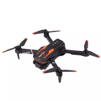 LEAN TOYS LU800 nuotoliniu valdymu dronas su kamera ir LED šviesomis, oranžinis