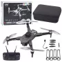LEAN TOYS Drone Y329 HD Camera WiFi FPV Quadcopter su LED lemputėmis, programėlės valdymu, juodos anglies spalvos
