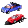 LEAN TOYS Visureigis su vilkiku ir sportiniu automobiliu