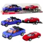 LEAN TOYS Visureigis su vilkiku ir sportiniu automobiliu