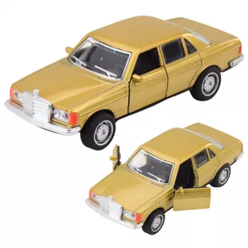 LEAN TOYS Classic Car Metal Motorized Lights Sounds Opening Doors Mix