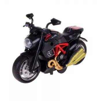 LEAN TOYS Motociklas Surinkimui Sukamasis Metalas 1:14 DIY Raudonas