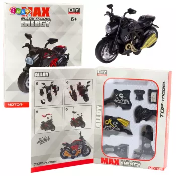 LEAN TOYS Motociklo Surinkimo Komplektas 1:14 Juodas Auksinis
