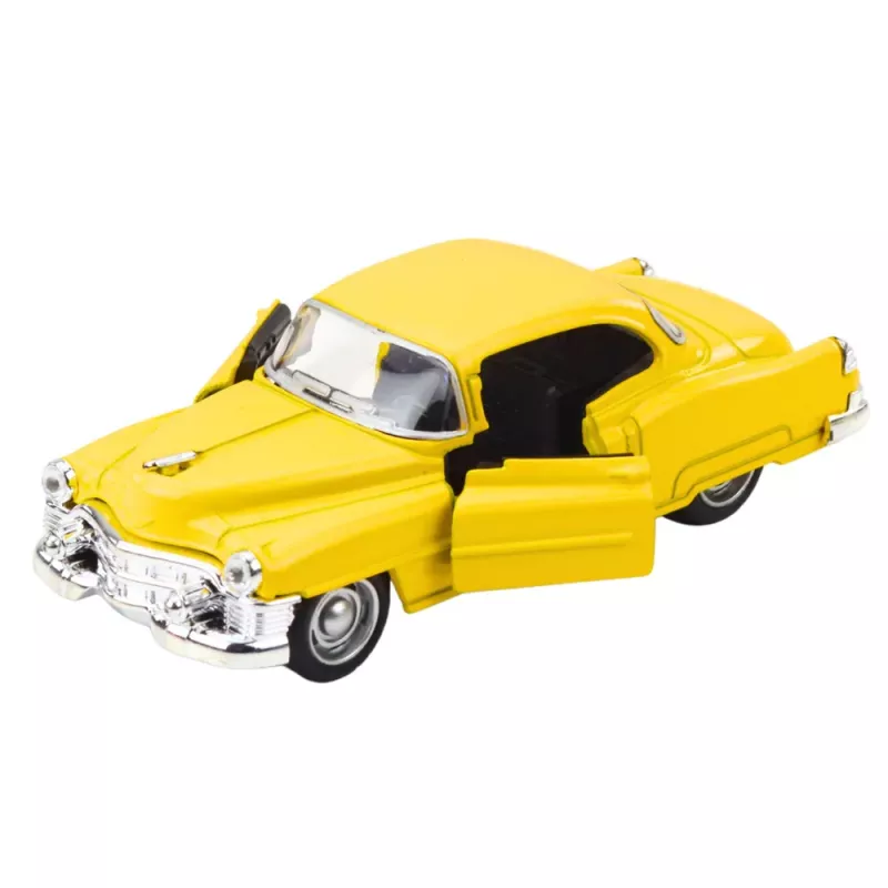 LEAN TOYS Classic Car From The 50s Metal Pull-Back Drive Opening Doors 1:32 Mix
