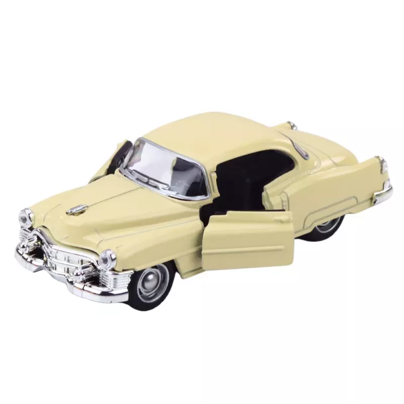 LEAN TOYS Classic Car From The 50s Metal Pull-Back Drive Opening Doors 1:32 Mix