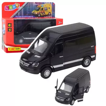 LEAN TOYS Metal Sounds Delivery Truck Black