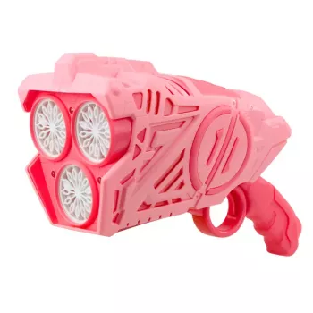 LEAN TOYS Battery Operated Bubble Gun LED Lights Pink
