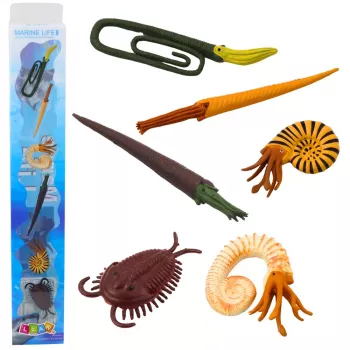 LEAN TOYS Preistorinių jūros būtybių mini figūrėlių rinkinys 6-9 cm 6 vnt.
