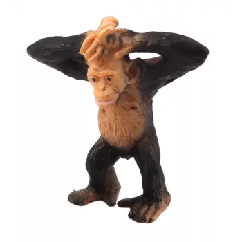 LEAN TOYS Mini Laukiniai Gyvūnai 4 vnt. (Šimpanzė, Žirafa, Liūtas, Zebras) 6-9cm