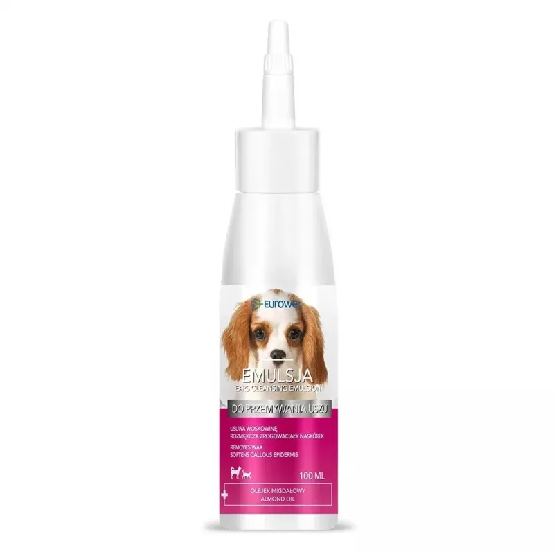 EUROWET Ausų valymo emulsija šunims ir katėms - 100 ml