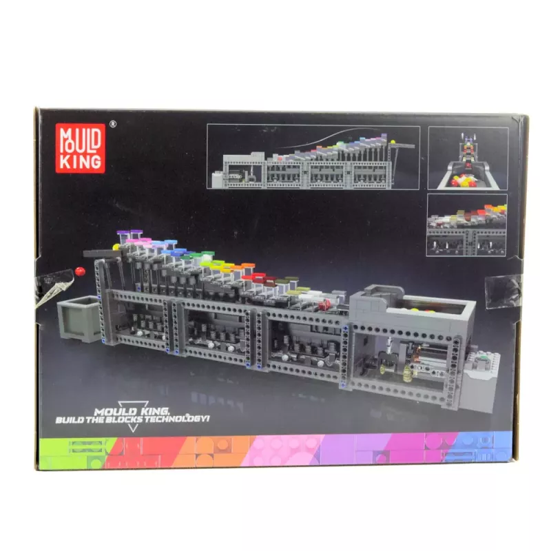LEAN TOYS Construction Blocks Ball Track su Elektriniu Varikliu 1038 dalių