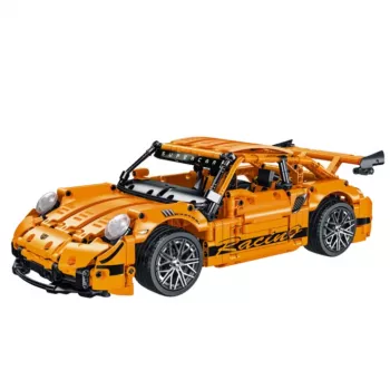 LEAN TOYS GT Racing Car Construction Bricks Orange 1:14 1268 pcs.