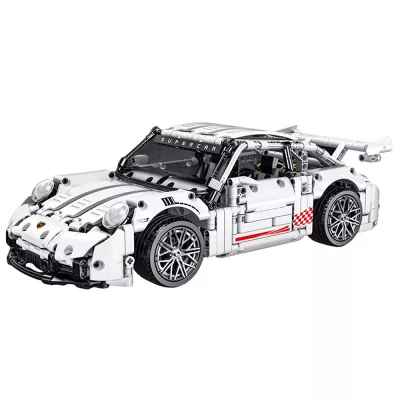 LEAN TOYS Konstruktorius GT lenktyninis automobilis Baltas 1:14 1268 dalių