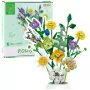 LEAN TOYS Construction Blocks Decorative Bouquet of Colorful Flowers 997 pcs.