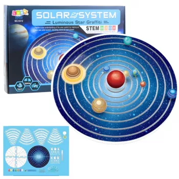 LEAN TOYS DIY Saulės sistemos planetų plastikinis edukacinis rinkinys