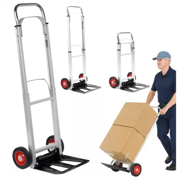 LEAN Sulankstomas aliumininis sandėlio vežimėlis 90 kg