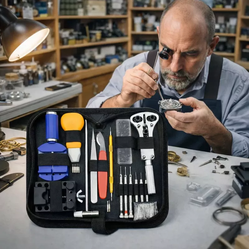 LEAN Watch Repair Kit Professional Tools Case 147 psl.