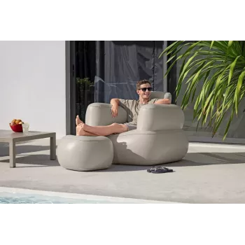 Bestway Inflatable Light Chair 75137 - Skaidri su daugiaspalviu LED apšvietimu