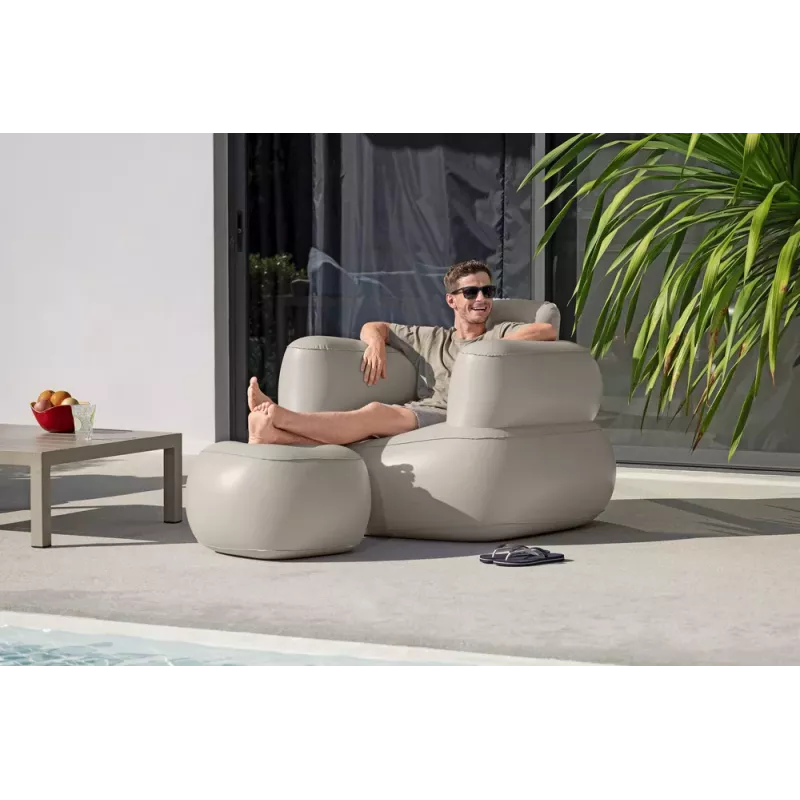 Bestway Inflatable Light Chair 75137 - Skaidri su daugiaspalviu LED apšvietimu