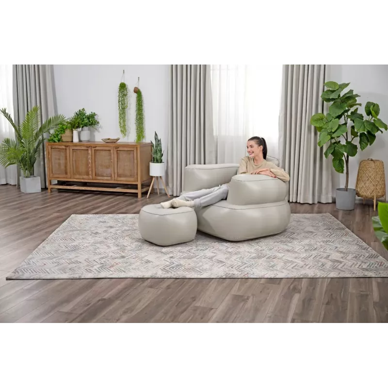 Bestway Inflatable Light Chair 75137 - Skaidri su daugiaspalviu LED apšvietimu