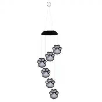 LEAN Solar Garden LED Lights Dog Paw Bells Colorful 70cm