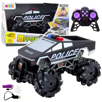LEAN TOYS Visureigis Policijos Pikapas RC Valdomas Šviesos Dūmai 1:16