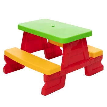 Dorex Children's Garden Table and Bench Set Red 5067