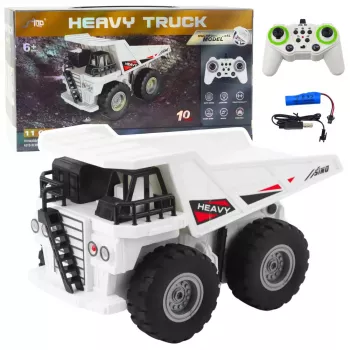 LEAN TOYS RC Savivartis su Šviesomis ir Garsais Baltas 1:24