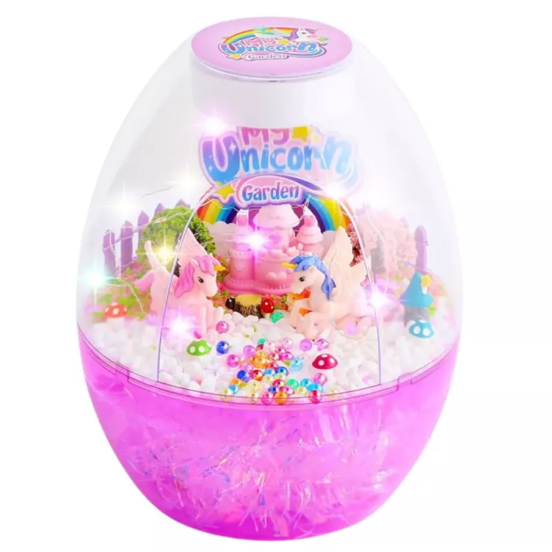 LEAN TOYS Kūrybinis rinkinys Terariumas Vienaragiai Naktinė šviesa Balsu valdomas DIY