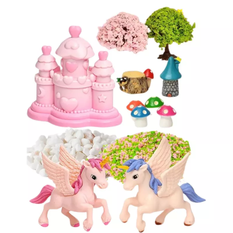 LEAN TOYS Kūrybinis rinkinys Terariumas Vienaragiai Naktinė šviesa Balsu valdomas DIY