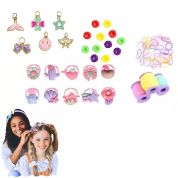 LEAN TOYS Kūrybinis rinkinys „Pasigamink vienaragio galvos juosteles su blizgučiais“
