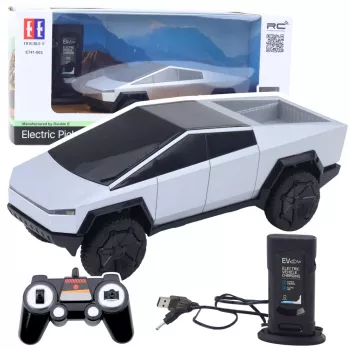 Double E RC visureigis pikapas su LED žibintais, sidabrinis, 1:16, 4WD, 2.4 GHz