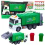 LEAN TOYS Šiukšliavežis su Šiukšliadėže, Šviesos ir Garsai, Žalias, Mastelis 1:16