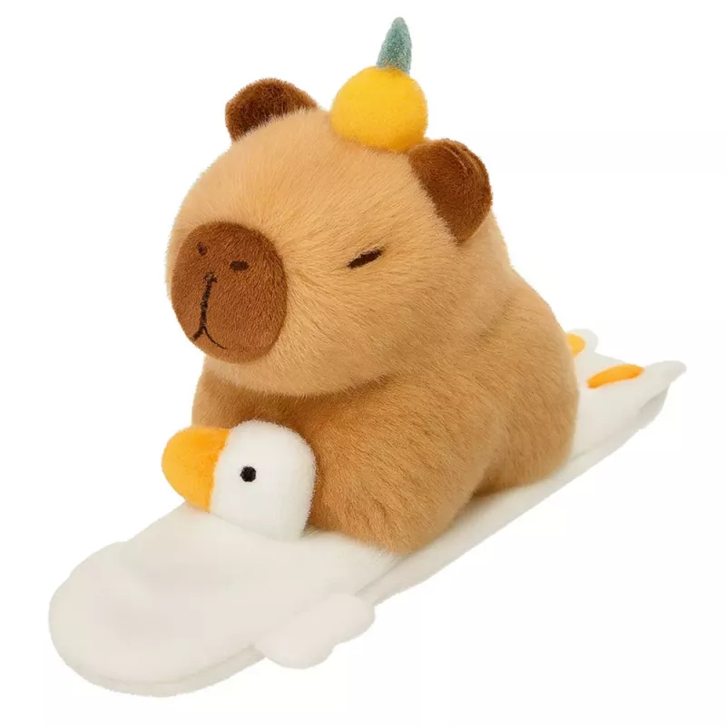 LEAN TOYS Plush Self-tightening Wristband Goose with Capybara