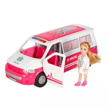 LEAN TOYS Mobile Hospital Ambulance 2in1 Doll Doctor Medical Accessories