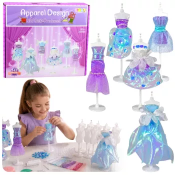 LEAN TOYS DIY Doll Dress Sewing Kit Little Fashion Designer 143 pcs.