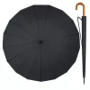 LEAN Didelis automatinis skėtis su rankų apsauga 24 briaunų juodas 115 cm