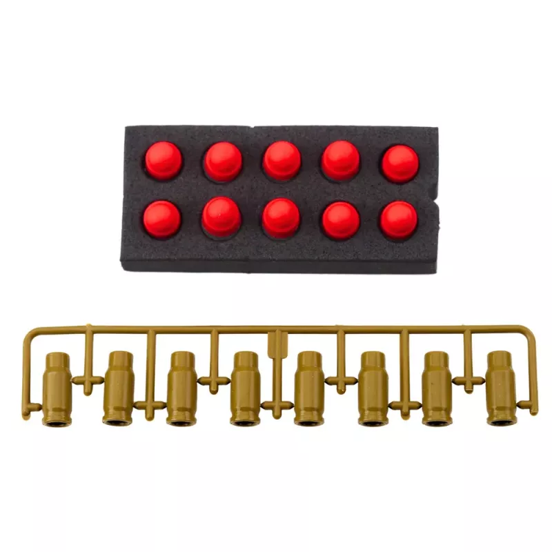 LEAN TOYS Toy Gun Foam Cartridges Ammunition Shells White (100-Pack)